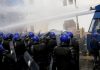 Algerian police have used water cannon against protesters