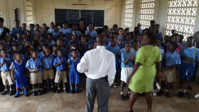 douglas and primary school students