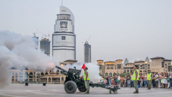 Ramdan cannon being fired in Egypt