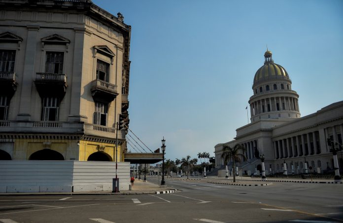 General view of an empty street near the Havana Capitol, Cuba on May 19, 2020, due to the COVID-19 coronavirus pandemic.General view of an empty street near the Havana Capitol, on May 19, 2020, due to the COVID-19 coronavirus pandemic.