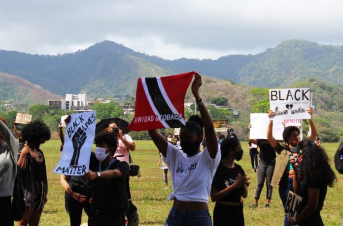 Protestors at BLM protest