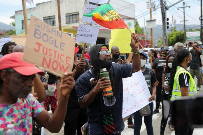 Protest in Kingston in the support of George Floyd Protest in Kingston in the support of George Floyd