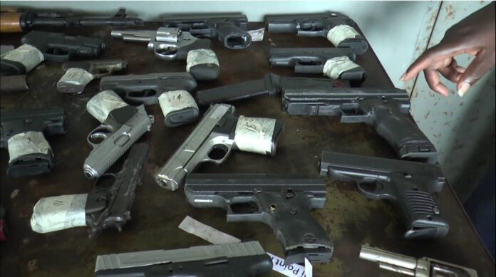 Guns confiscated as a part of the Peace Initiative, destroyed
