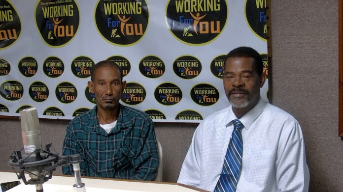L-R: MR. IAN CHAPMAN, CROPS PROGRAMME LEADER; MR. MELVIN JAMES, DIRECTOR OF AGRICUlTURE