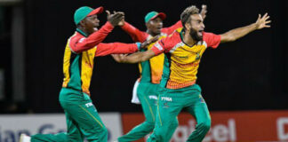 Guyana Amazon Warriors defeats Jamaica Tallawahs with 14 runs