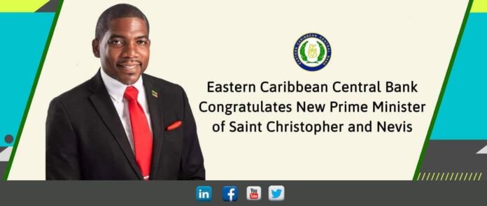 The Eastern Caribbean Central Bank (ECCB) took to its Facebook account to congratulate the newly appointed Prime Minister of the twin-island Federation of Saint Kitts and Nevis, Dr Terrance Drew, following the triumph of the St Kitts and Nevis Labour Party (SKNLP) at the general elections held on August 05, 2022.