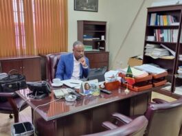 Minister of Energy Konris Maynard attended a virtual OECS meeting via zoom. The council of ministers was holding a meeting on Energy with the theme "Accelerating Our Energy Security for Continued Growth and Resilience."