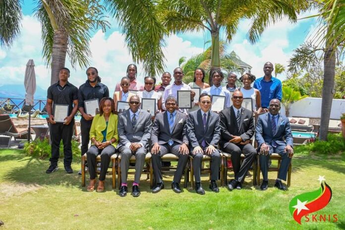 Prime Minister Drew, who was also present at the scholarship ceremony event on Thursday, extended his congratulations to the students via a Facebook post.