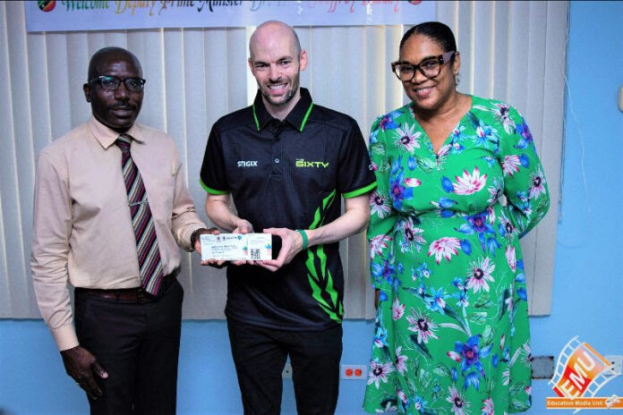 Head of Marketing at CPL, Chris Watson, presented close to 1,500 tickets to Francil Morris, Chief Education Officer at the Ministry of Education, at a brief handover ceremony on Monday, August 22, 2022,