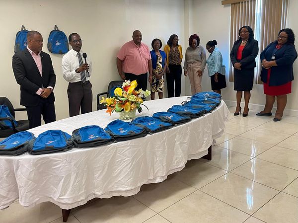 Mark Brantley, Premier of Nevis and Leader of the Concerned Citizens Movement, has distributed 900 backpacks and school supplies under his initiative, believe in yourself, on Tuesday, September 6, 2022. Mark Brantley, Premier of Nevis and Leader of the Concerned Citizens Movement, has distributed 900 backpacks and school supplies under his initiative, believe in yourself, on Tuesday, September 6, 2022.