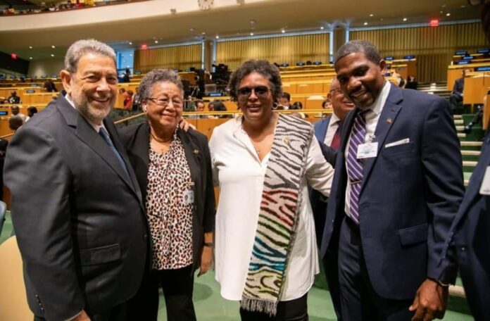Prime Minister of St Kitts and Nevis, Dr Terrance Drew, is attending the 77th United Nations General Assembly. He is accompanied by a delegation of ministers and civil servants who have been representing the federation on the international platform along with PM Dr Drew Prime Minister of St Kitts and Nevis, Dr Terrance Drew, is attending the 77th United Nations General Assembly. He is accompanied by a delegation of ministers and civil servants who have been representing the federation on the international platform along with PM Dr Drew