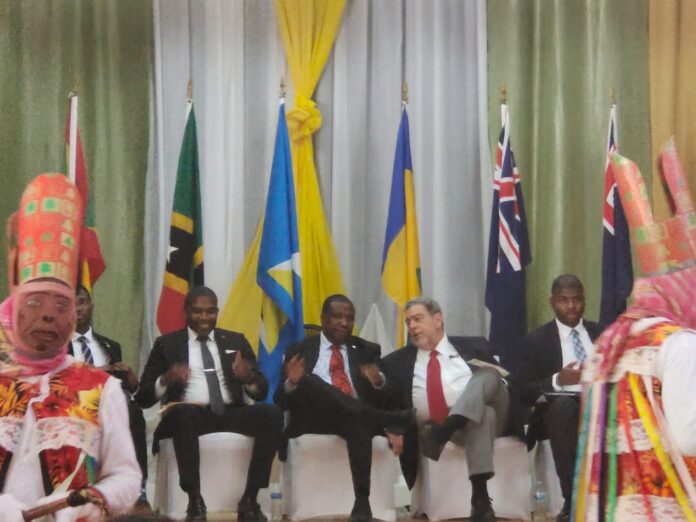 Prime Minister of St Kitts and Nevis, Dr Terrance Drew, delivered an address at the opening ceremony of the 72nd Meeting of the OECS Authority, Little Bay, Montserrat, on Wednesday, October 19, 2022.