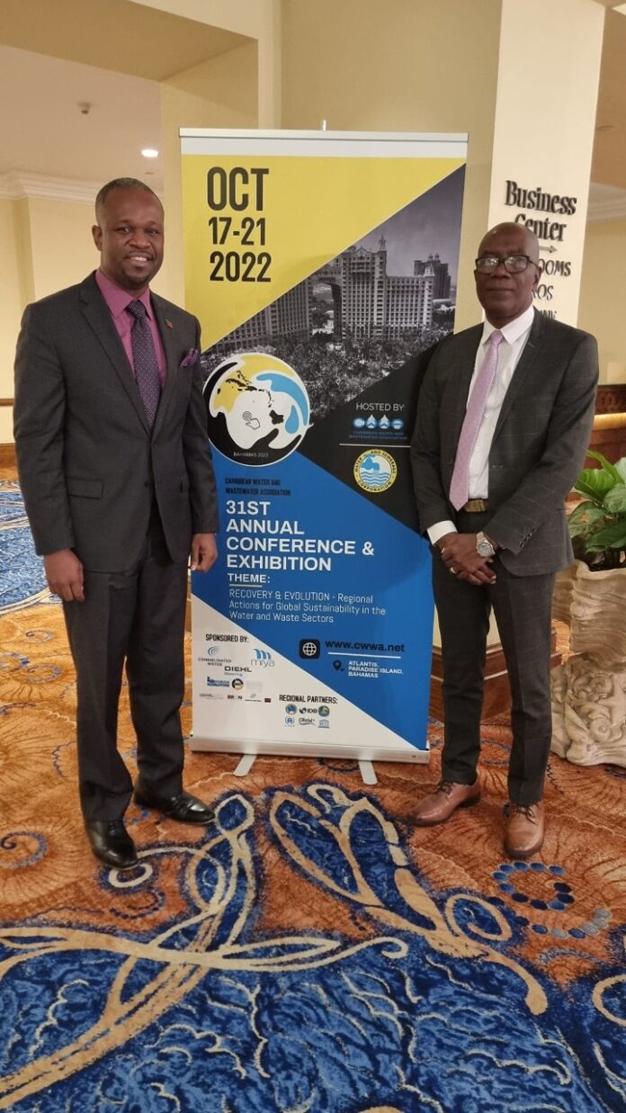 Konris Maynard, is currently in the Bahamas representing St Kitts for the 31st Annual Conference and Exhibition of the Caribbean Water and Wastewater Association (CWWA).