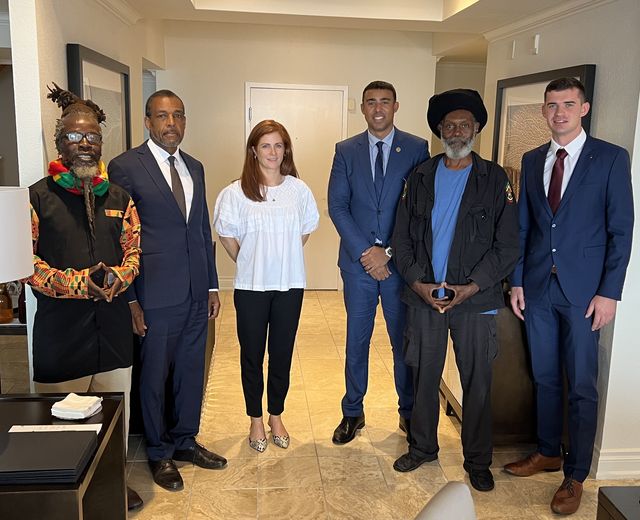 314961844_129008796616511_7079420320458090746_n nister of Justice and Legal Affairs Garth Wilkin, along with Samande “Ras Iya” Reid, and John “Ras Kalonji” Jeffers, met and interacted with the members of the “Repair” project. Image Courtesy: Facebook, Attorney_general Garth Wilkin