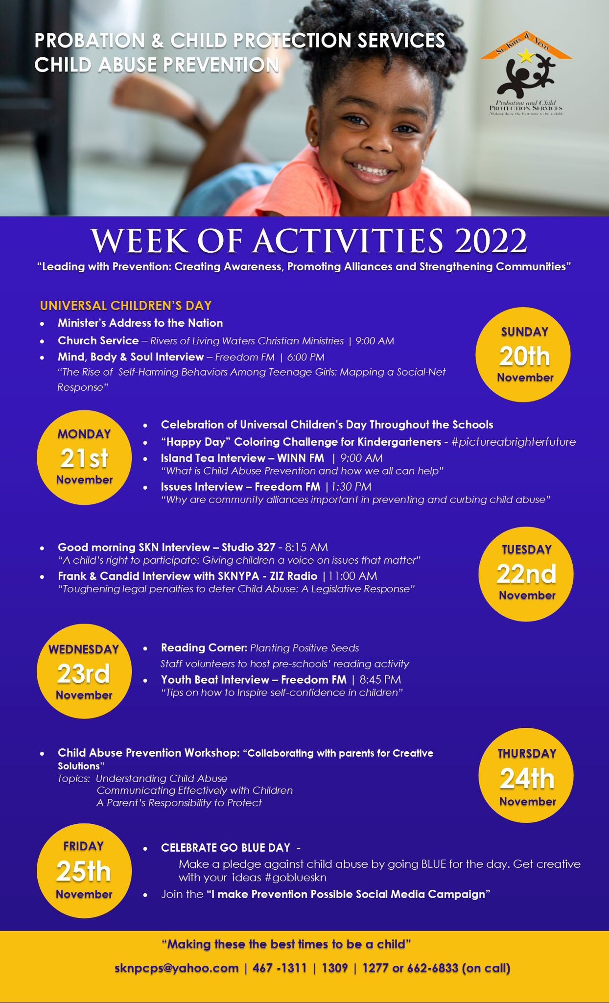 Read here: week of activities for celebration of International Children's Day in St Kitts and Nevis, Image Courtesy: Facebook