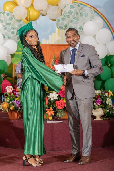 PM Terrance Drew attends graduation ceremony for Cayon High School, Image Courtesy: Facebook,