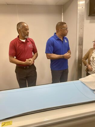 Premier Brantley checks on progress of CT Scan Machine, PC: Facebook