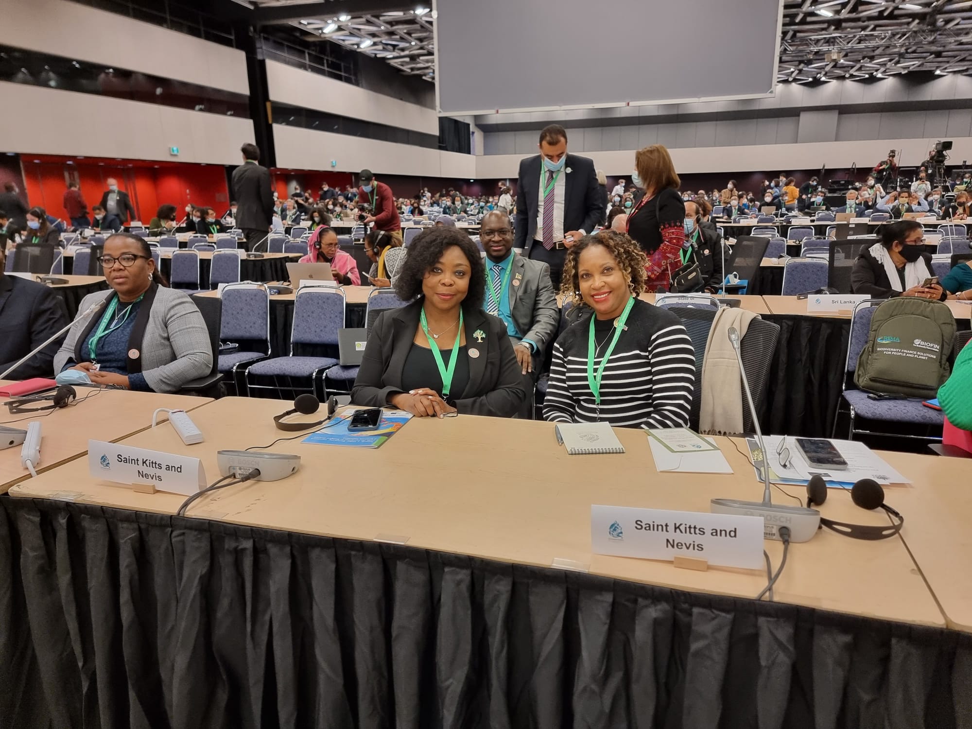 St Kitts and Nevis attends COP 15 in Canada, PS Rattan delivers address, PC: Facebook, Joyelle Clarke