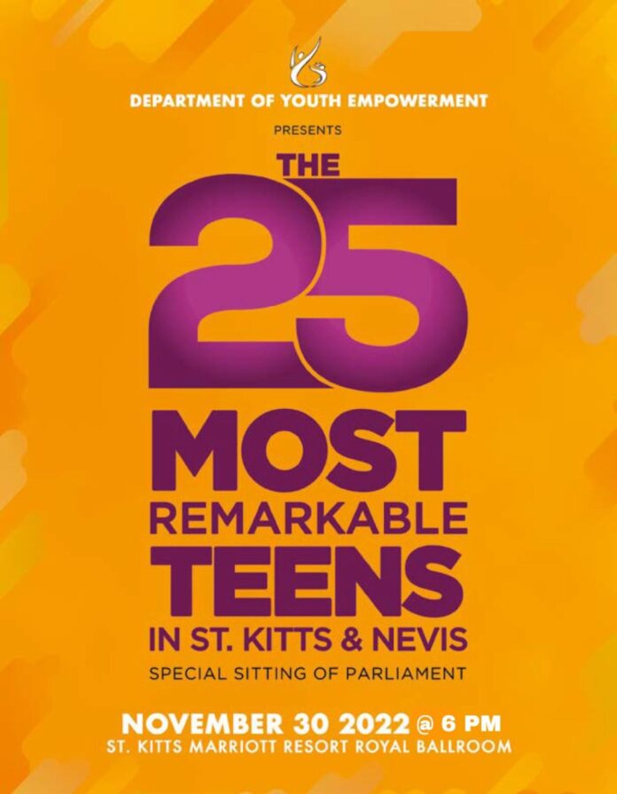 WhatsApp Image 2022-12-01 at 10.32.29 SKN Members of Parliament honour 25 remarkable teens