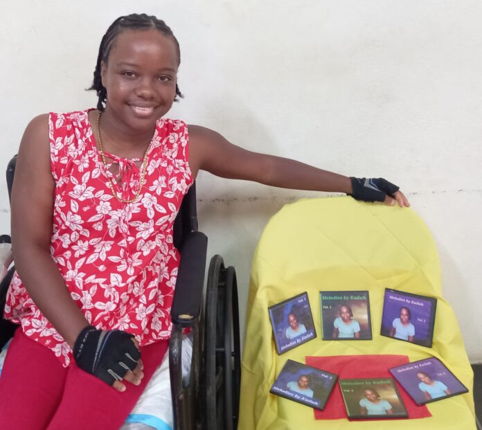 Kailah James leads a happy life in music, despite disability, PC: Facebook, St Kitts Department of Youth Empowerment
