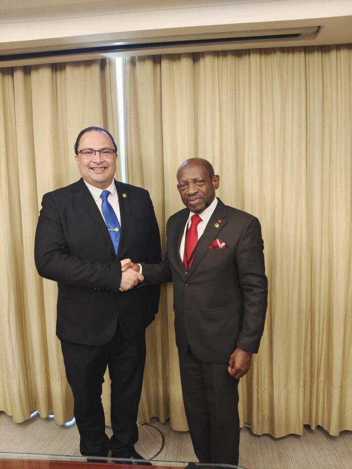 326019652_557885789733273_397023530378357636_n Denzil Douglas attends Bilateral meeting in Argentina, Image Courtesy: Facebook