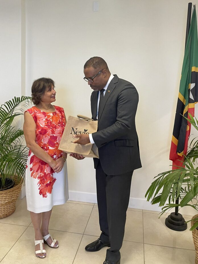Mark Brantley receives Canadian Diplomat in Nevis, discuss various bilateral issues