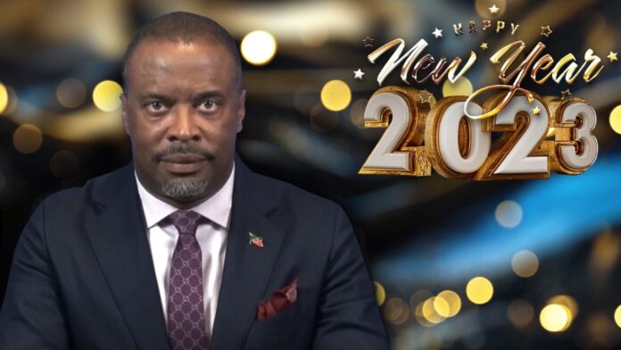 NY-Brantley Premier Mark Brantley delivers new Year's address, talks about development agendas, PC: NIA.gov.kn