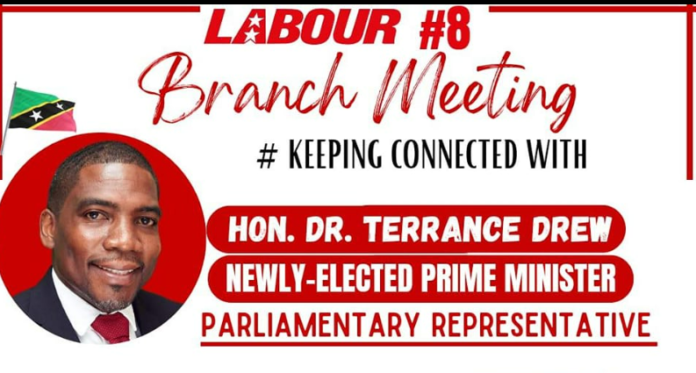 PM Terrance Drew arranges Branch meeting for his constituency engagement, Image Courtesy: Facebook