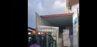 Samal Duggins shares update on receiving supplies shipment for Agriculture ministry, Image Courtesy: Facebook Video