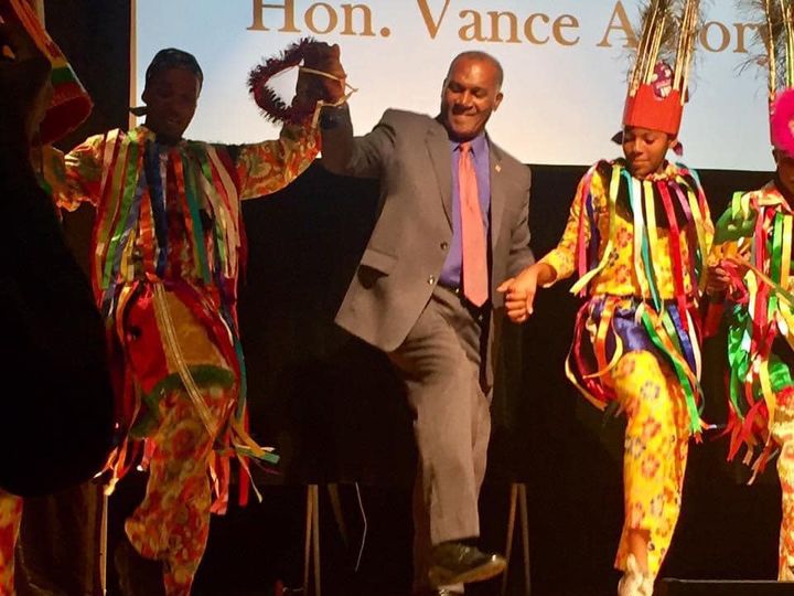 Premier Mark Brantley Commemorates one year since Vance Amory's death, Image Courtesy: Facebook Page of Premier Mark Brantley