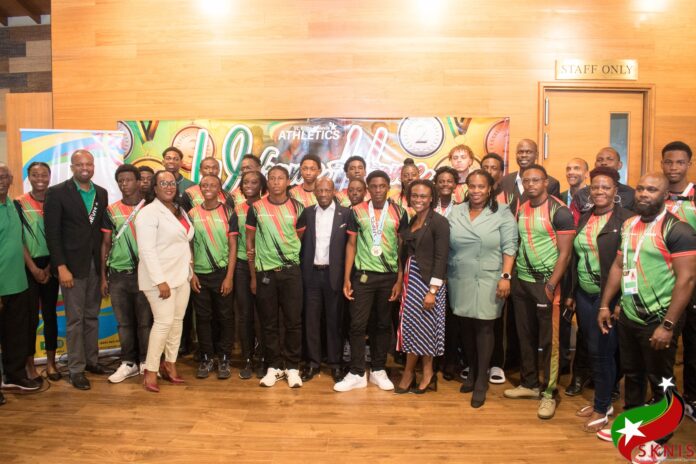 340771283_565346902359840_1763104896229430277_n PM Terrance Drew applauds athletes after return from CARIFTA Games, Image Courtesy: Facebook