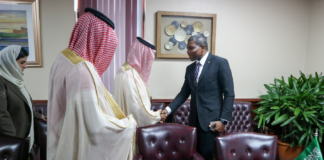 PM Terrance Drew interacts with Saudi Arabia Tourism Minister, discusses international cooperation, Image Courtesy: Facebook