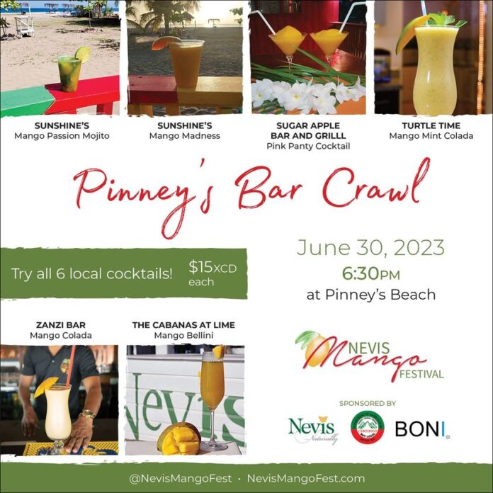 Nevis builds excitement for Mango Festival with Pinney's Beach Bar Crawl