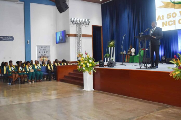 384793716_710072811141033_9124077644089580589_n PM Terrance Drew addressing the people at NCL 50th anniversary church service, Image: Facebook, Terrance Drew