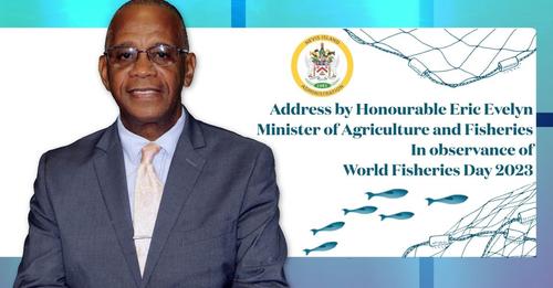 Deputy Premier Eric Evelyn addresses Nevisians on World Fisheries Day image,facebbok