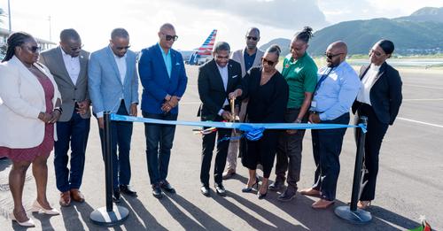Minister Henderson unveils new Apron at RLB International Airport,image : facebook Minister Henderson unveils new Apron at RLB International Airport,image : facebook
