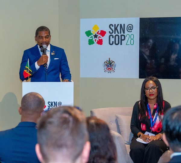 St Kitts and Nevis launches Pavilion at COP28.,image :facebook St Kitts and Nevis launches Pavilion at COP28.,image :facebook