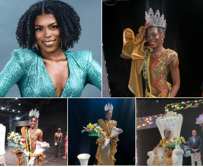 Desnarine Hanley crowned Miss St Kitts and Nevis Queen ,image :facebook Desnarine Hanley crowned Miss St Kitts and Nevis Queen ,image :facebook