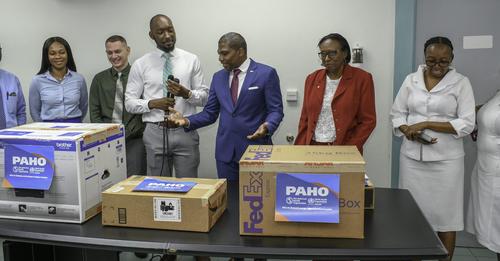 PAHO donated EEG to JNF hospital,image :facebook PAHO donated EEG to JNF hospital,image :facebook
