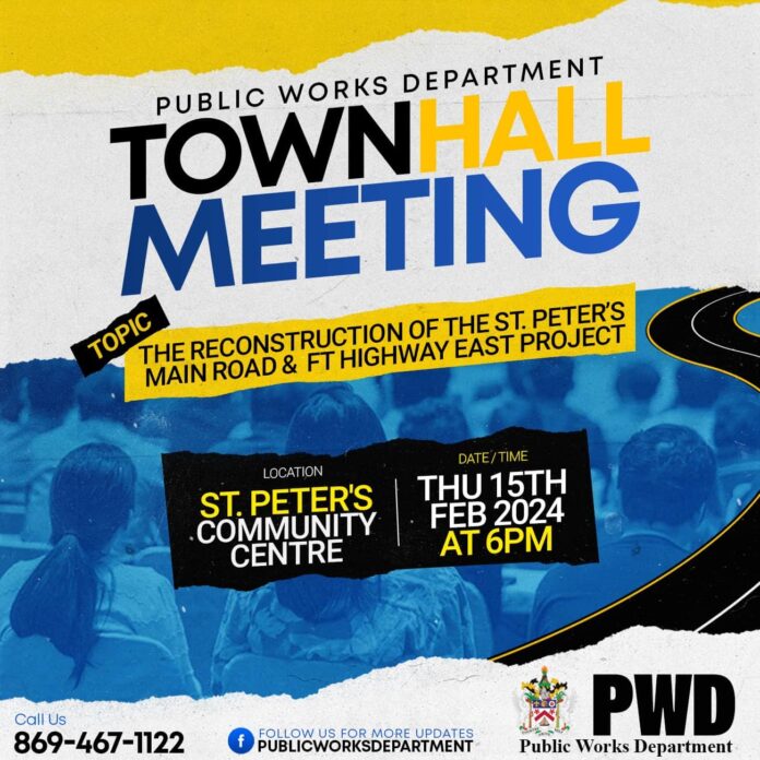 Public Works Dept to host Town Hall meeting in St Peters, urges residents to join Town Hall Meeting