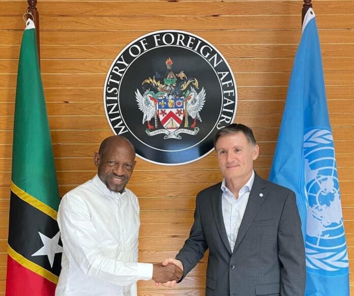 Minister Douglas meets UN Coordinator Didier Trebucq, discusses nation's Sustainability Didier Trebucq