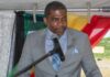 Image: SKNIS, Dr Terrance Drew delivering an address