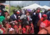 Cayon Well commissioned: PM Drew rejoices with community members, Image: Facebook