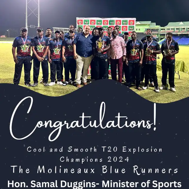 Agriculture Minister Samal Duggins extended wishes for Molineaux Blue Runners. (Credits: Samal Duggins, Facebook)