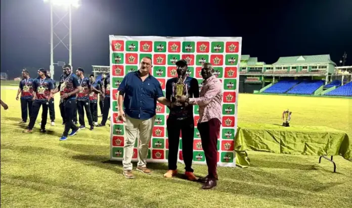 Minister Samal Duggins congratulated the winning team Molineaux Blue Runners. (Credits: Samal Duggins, Facebook) Minister Samal Duggins congratulated the winning team Molineaux Blue Runners. (Credits: Samal Duggins, Facebook)