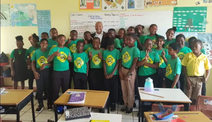 Minister Spencer R Brand visited schools, underscored the importance of exams. (Credits: Hon Spencer R Brand, Facebook) Minister Spencer R Brand visited schools, underscored the importance of exams. (Credits: Hon Spencer R Brand, Facebook)