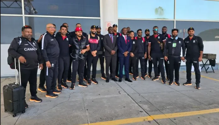 Minister Duggins welcomed Canada Cricket Team. (Credits: Samal Duggins, Facebook)