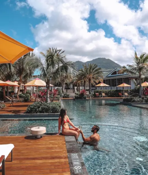 Escape in tranquil swimming at Four Season Resort. (Credits: Nevis Tourism Authority, Facebook)