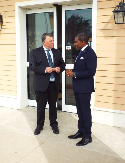 PM Drew with Premier of Prince Edward Island, Dennis King. (Credits: St.Kitts and Nevis Information Service - SKNIS, Facebook)