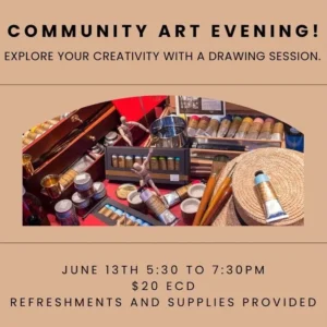 Community Art Evening. Credits: Facebook, Ministry of Tourism Nevis.